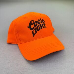 Coors Light Men's Hat Blaze Orange Hunting Snapback Camo Under Brim